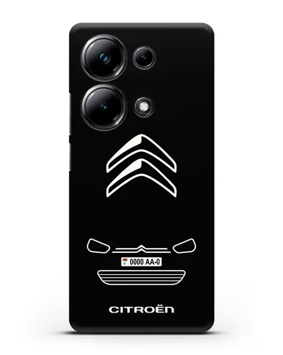 Чехол Citroen с автомобильным номером силиконовый для Xiaomi Poco M6 Pro