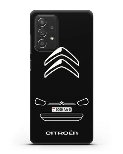 Чехол Citroen с автомобильным номером силиконовый для Samsung Galaxy A53