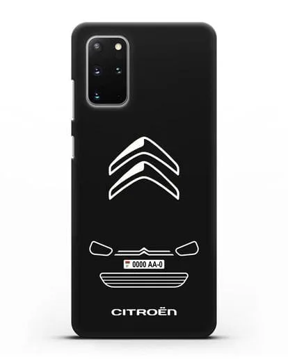 Чехол Citroen с автомобильным номером силиконовый для Samsung Galaxy S20 Plus [SM-G985F]