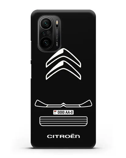 Чехол Citroen с номерным знаком силиконовый для Xiaomi Poco F3 Pro