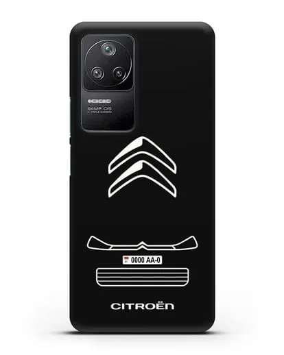 Чехол Citroen с номерным знаком силиконовый для Xiaomi Poco F4