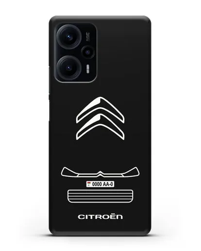 Чехол Citroen с номерным знаком силиконовый для Xiaomi Poco F5