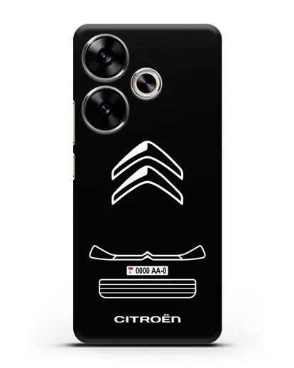 Чехол Citroen с номерным знаком силиконовый для Xiaomi Poco F6