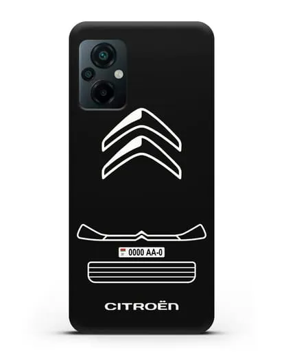 Чехол Citroen с номерным знаком силиконовый для Xiaomi Poco M5