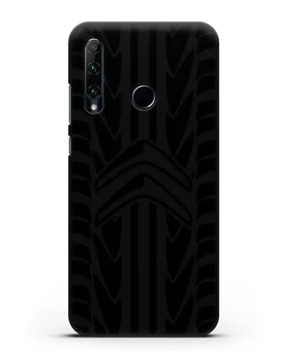 Чехол c эмблемой Citroen с протектором шин силиконовый для Honor 20e