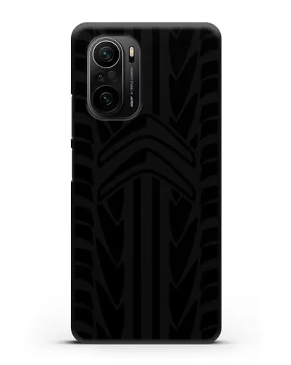 Чехол c эмблемой Citroen с протектором шин силиконовый для Xiaomi Poco F3