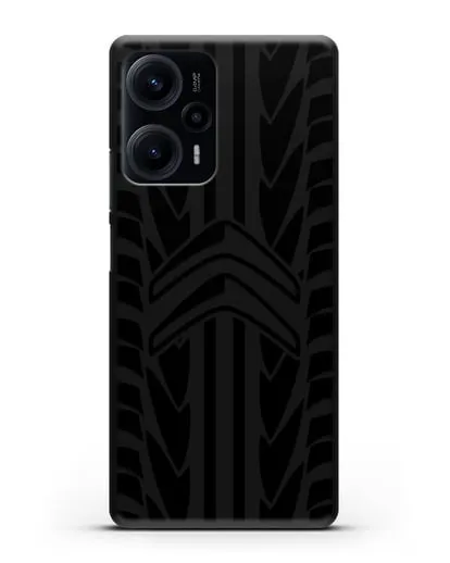 Чехол c эмблемой Citroen с протектором шин силиконовый для Xiaomi Poco F5