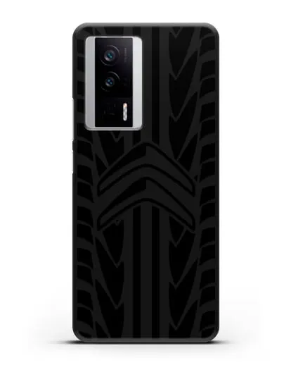 Чехол c эмблемой Citroen с протектором шин силиконовый для Xiaomi Poco F5 Pro