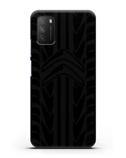 Чехол c эмблемой Citroen с протектором шин силиконовый для Xiaomi Poco M3