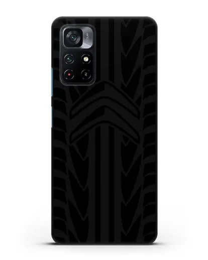 Чехол c эмблемой Citroen с протектором шин силиконовый для Xiaomi Poco M4 Pro 5G