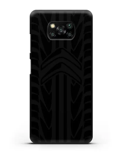 Чехол c эмблемой Citroen с протектором шин силиконовый для Xiaomi Poco X3