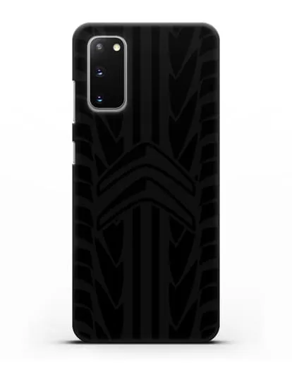 Чехол c эмблемой Citroen с протектором шин силиконовый для Samsung Galaxy S20 [SM-G980F]