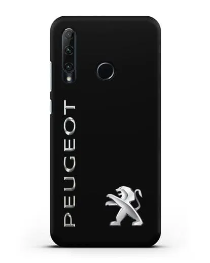Чехол с надписью Peugeot и логотипом силиконовый для Honor 20e