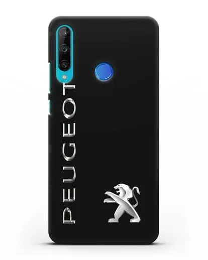Чехол с надписью Peugeot и логотипом силиконовый для Honor 9C