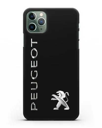 Чехол с надписью Peugeot и логотипом силиконовый для iPhone 11 Pro