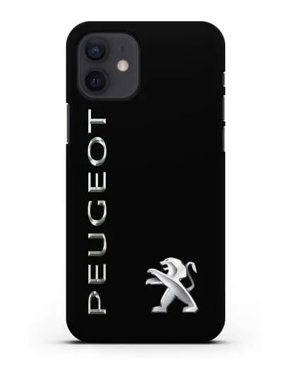 Чехол с надписью Peugeot и логотипом силиконовый для iPhone 12