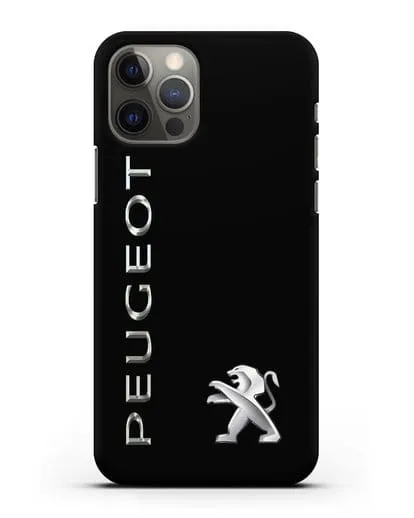 Чехол с надписью Peugeot и логотипом силиконовый для iPhone 12 Pro