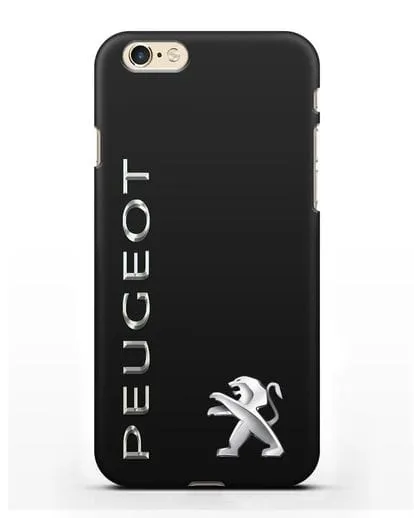 Чехол с надписью Peugeot и логотипом силиконовый для iPhone 6