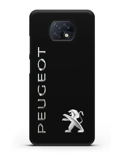 Чехол с надписью Peugeot и логотипом силиконовый для Xiaomi Redmi Note 9T