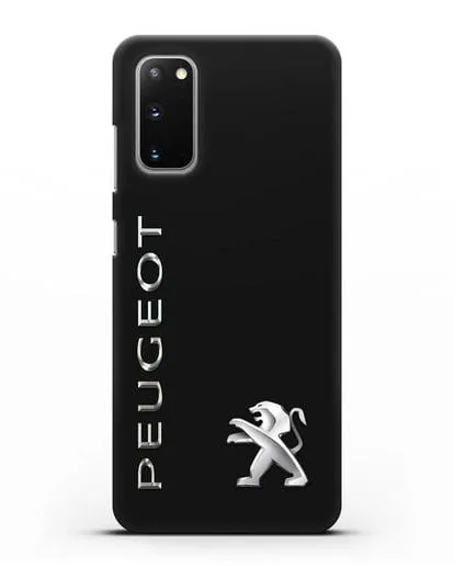Чехол с надписью Peugeot и логотипом силиконовый для Samsung Galaxy S20 [SM-G980F]