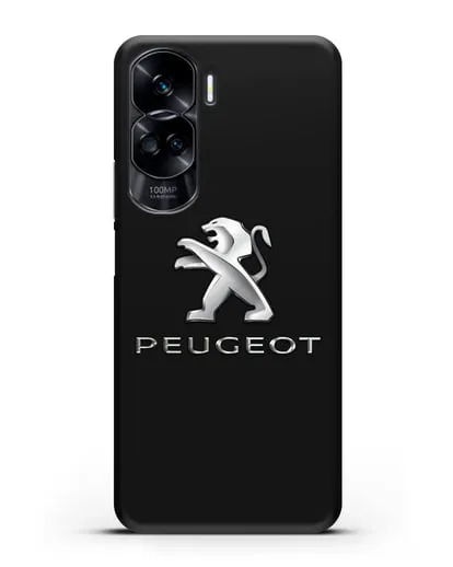 Чехол с логотипом Peugeot силиконовый для Honor 90 Lite