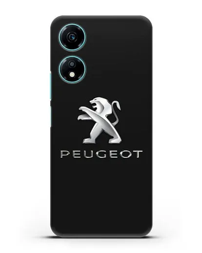 Чехол с логотипом Peugeot силиконовый для Honor X5 Plus