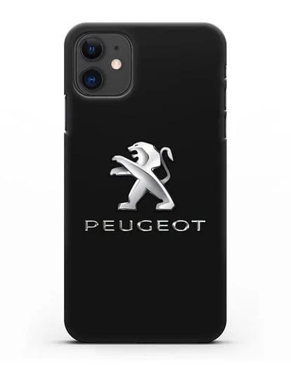 Чехол с логотипом Peugeot силиконовый для iPhone 11