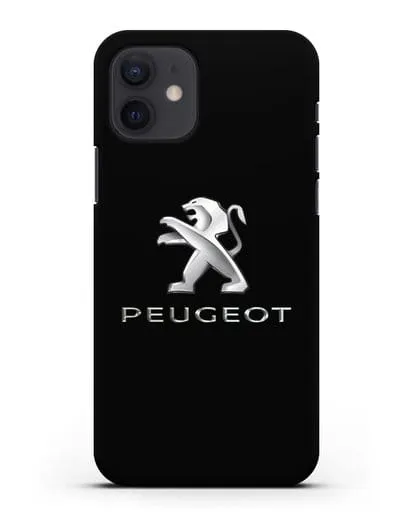 Чехол с логотипом Peugeot силиконовый для iPhone 12
