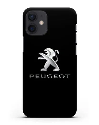 Чехол с логотипом Peugeot силиконовый для iPhone 12 mini