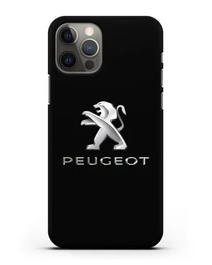 Чехол с логотипом Peugeot силиконовый для iPhone 12 Pro
