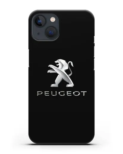 Чехол с логотипом Peugeot силиконовый для iPhone 13