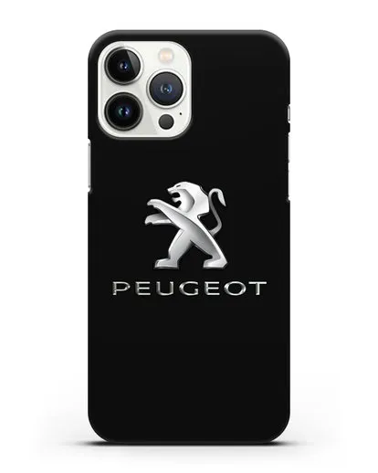 Чехол с логотипом Peugeot силиконовый для iPhone 13 Pro Max