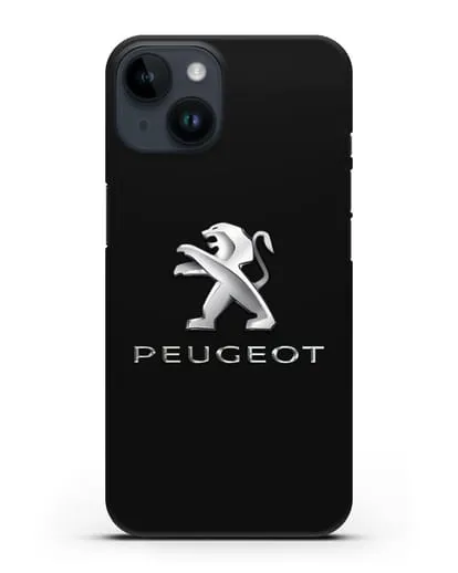 Чехол с логотипом Peugeot силиконовый для iPhone 14