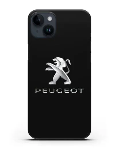 Чехол с логотипом Peugeot силиконовый для iPhone 14 Plus