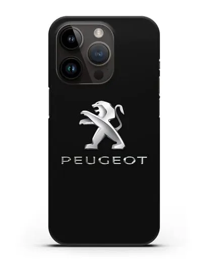 Чехол с логотипом Peugeot силиконовый для iPhone 14 Pro