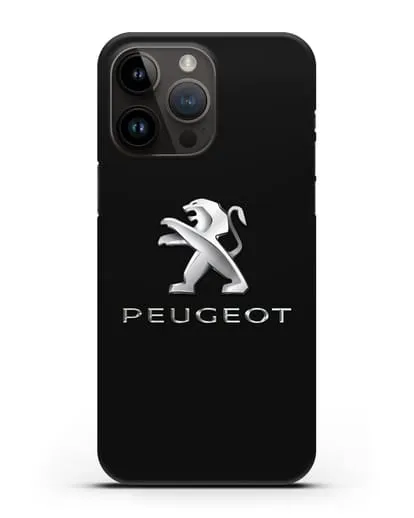 Чехол с логотипом Peugeot силиконовый для iPhone 14 Pro Max