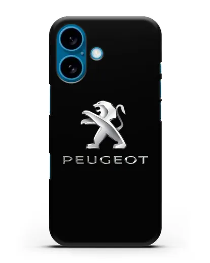 Чехол с логотипом Peugeot силиконовый для iPhone 16