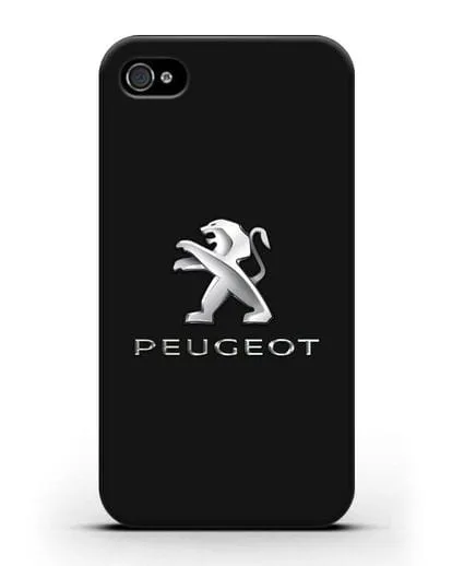 Чехол с логотипом Peugeot силиконовый для iPhone 4/4s