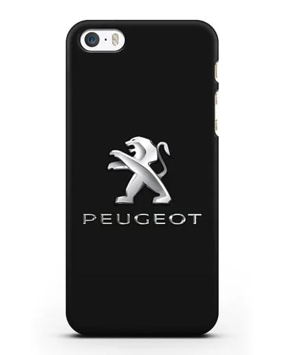 Чехол с логотипом Peugeot силиконовый для iPhone 5/5s/SE
