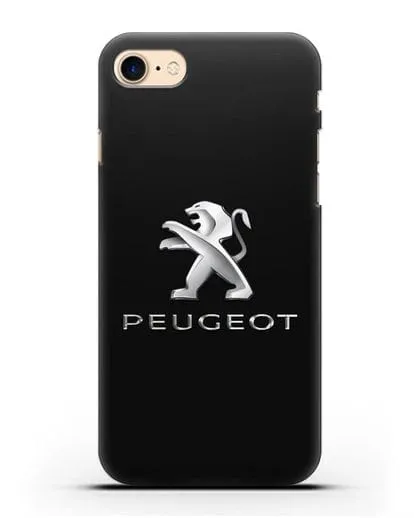 Чехол с логотипом Peugeot силиконовый для iPhone 8