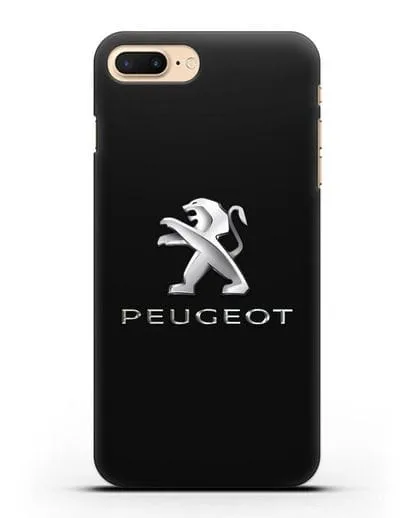 Чехол с логотипом Peugeot силиконовый для iPhone 8 Plus
