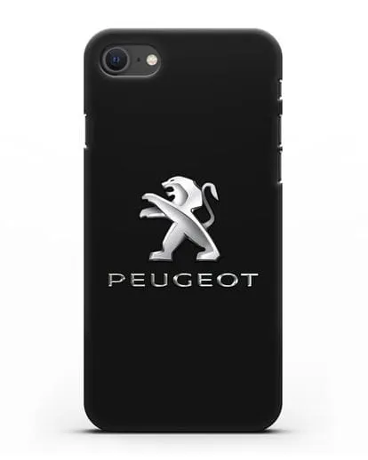Чехол с логотипом Peugeot силиконовый для iPhone SE 2020
