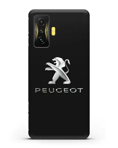 Чехол с логотипом Peugeot силиконовый для Xiaomi Poco F4 GT