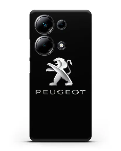 Чехол с логотипом Peugeot силиконовый для Xiaomi Poco M6 Pro