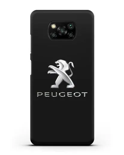 Чехол с логотипом Peugeot силиконовый для Xiaomi Poco X3