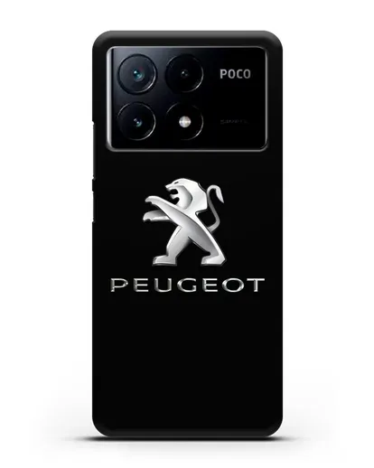 Чехол с логотипом Peugeot силиконовый для Xiaomi Poco X6 Pro
