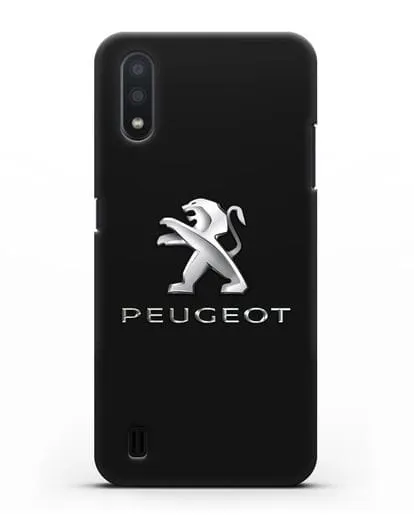 Чехол с логотипом Peugeot силиконовый для Samsung Galaxy A01 [SM-A015F]