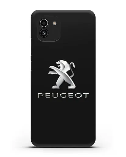Чехол с логотипом Peugeot силиконовый для Samsung Galaxy A03 [SM-A035]
