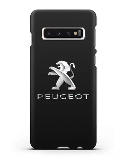 Чехол с логотипом Peugeot силиконовый для Samsung Galaxy S10 Plus [SM-G975F]