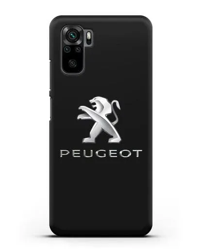 Чехол с логотипом Peugeot силиконовый для Xiaomi Redmi Note 10